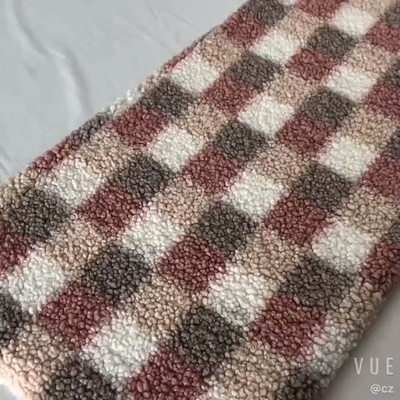 منقوشة مطبوعة شيربا الصوف النسيج 300gsm لحقيبة يد Hometextile المفروشات
