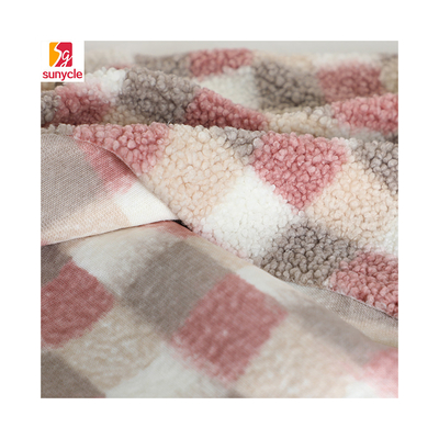 منقوشة مطبوعة شيربا الصوف النسيج 300gsm لحقيبة يد Hometextile المفروشات