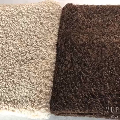 لون خالص فو شيربا الصوف النسيج تيدي بير 300gsm معطف خارجي دافئ