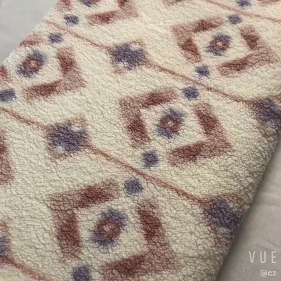200gsm 150D 288F تمتد نمط هندسي مطبوع من جانب واحد من المخمل